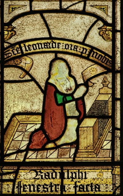 Window 2 depicting donors - Harys family by English School