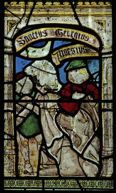 Window 6 depicting St George is dragged by a wild horse by English School