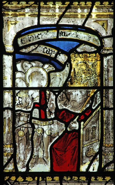 Window 6 depicting St George is led before the king by English School