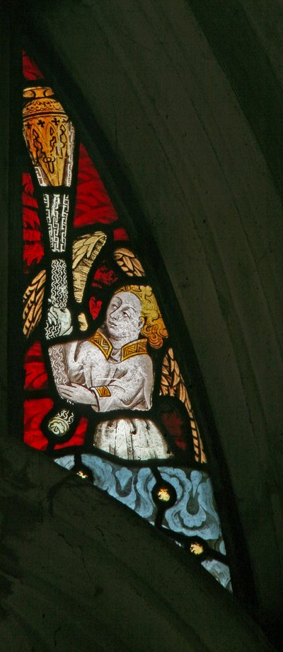 Window depicting an angel with a censer by English School