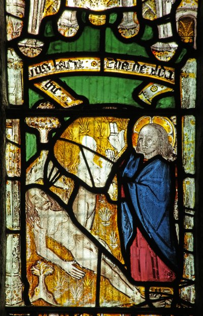 Window 1 depicting the Creation of Eve by English School