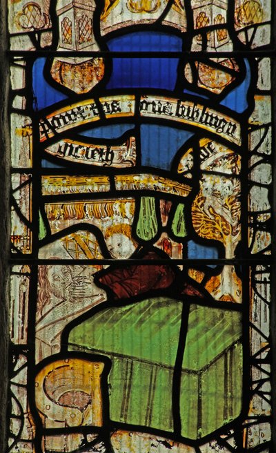 Window 1 depicting the Death of Adam by English School