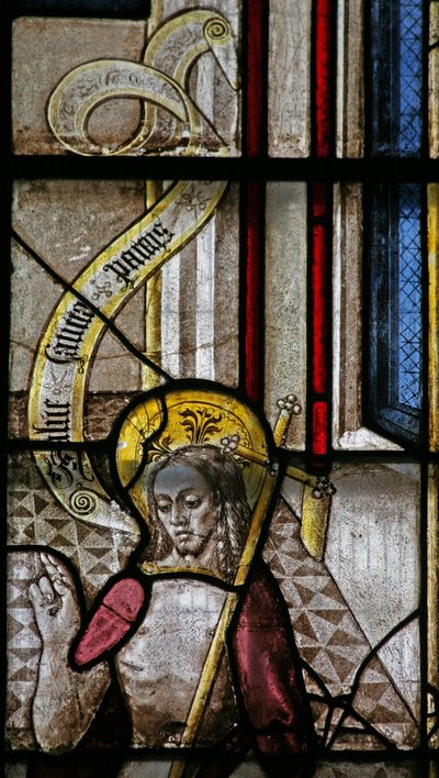 Window s3 depicting a Resurrection scene: the appearance to Mary Magdalene by English School