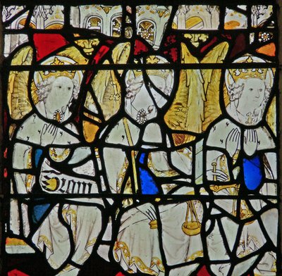 Window depicting the angelic Hierarchy: Thrones by English School