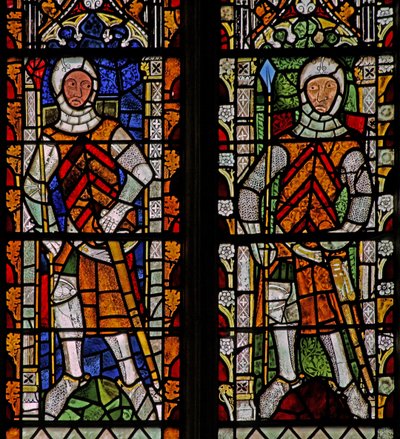 Window s4 depicting William Lord de la Zouche and Gilbert I de Clare by English School