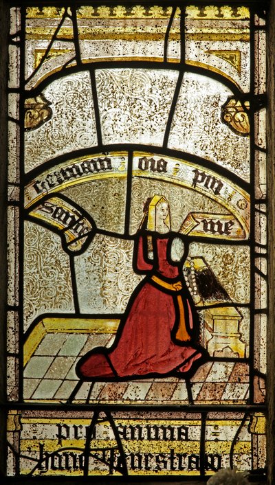 Window depicting a donor - Calloway by English School