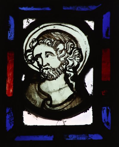 Window s6 depicting a reset fragment with a head by English School