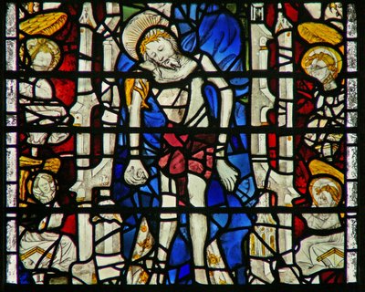 Window w12 depicting Corpus Christi by English School