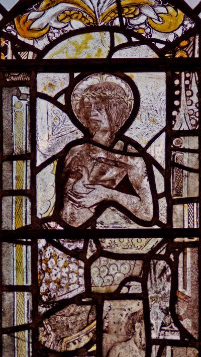 Window w1 depicting Christ carrying a dove by English School