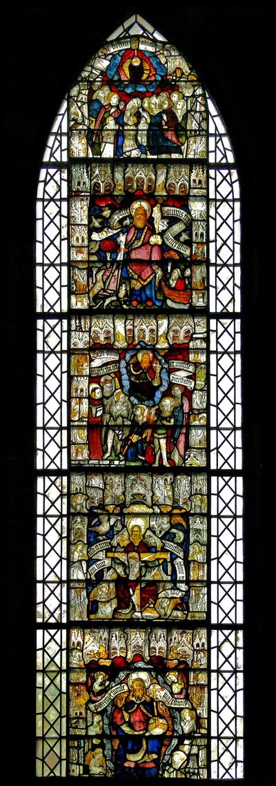 Window w24 depicting the Te Deum - We Praise thee O God by English School