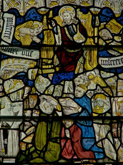 Window w25 depicting the Te Deum by English School