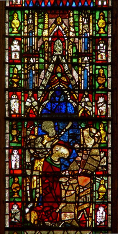 Window w26 depicting the death of St Nicholas by English School