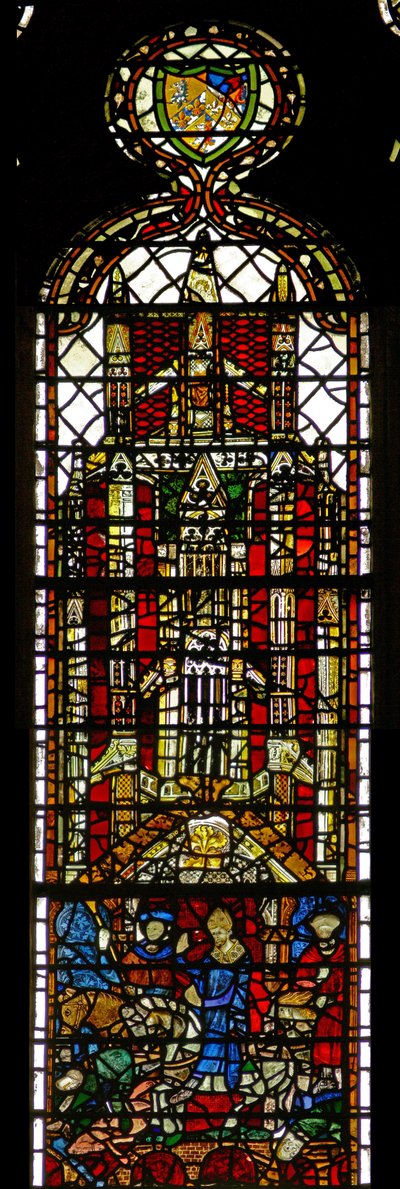 Window w31 depicting St William crossing the Ouse bridge by English School