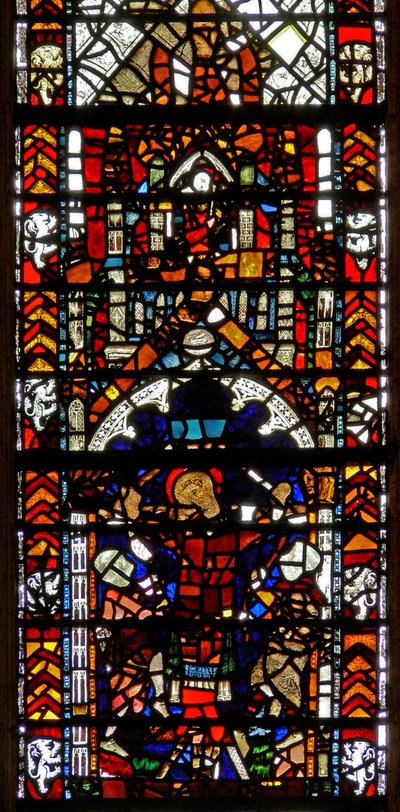 Window w39 depicting the martyrdom of St Eleutherius by English School