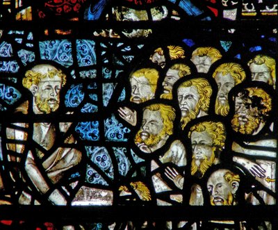 Window depicting Christ washes His disciples