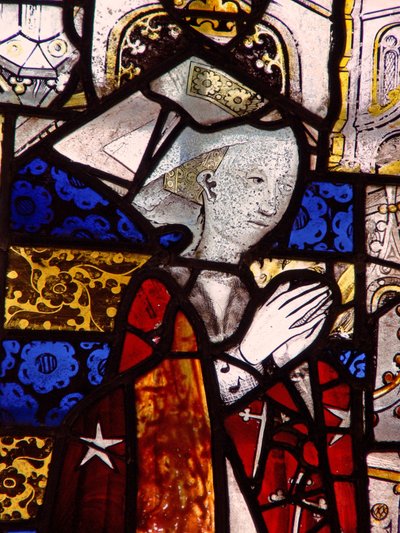 Window w3 depicting a donor - Elizabeth de Vere by English School