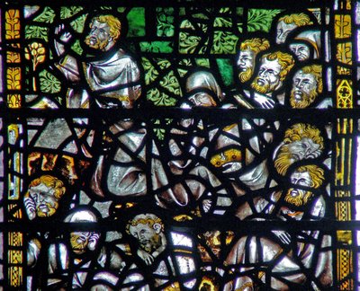 Window depicting the Agony in the Garden by English School
