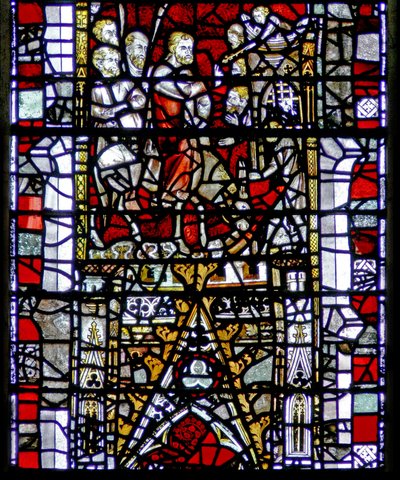 Window depicting the Entry into Jerusalem by English School