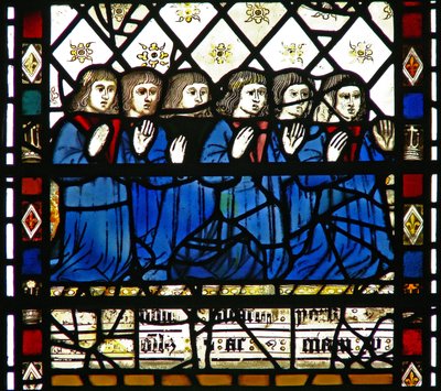 Window W45 depicting donors by English School