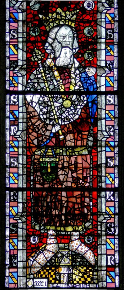 Window depicting St Edward the Confessor by English School