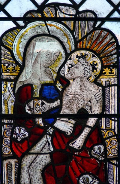 Window w4 depicting the Pieta by English School