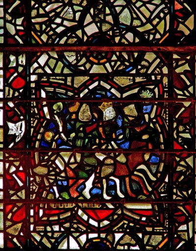 Window depicting the Magi follow the star by English School