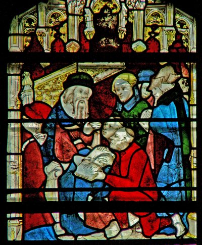 Window W5 depicting a scene from the life of St William by English School