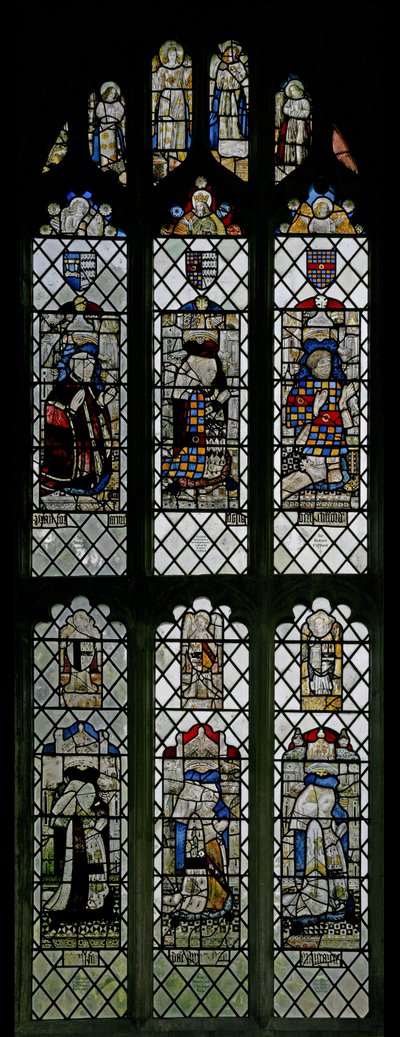 Window w5 depicting the fifth window from the west end of the north aisle by English School
