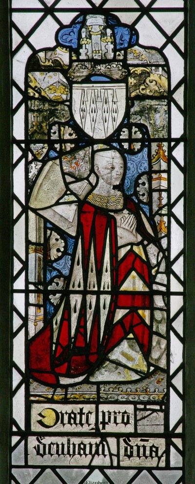 Window w6 depicting a donor - Elizabeth Fitzwauter by English School