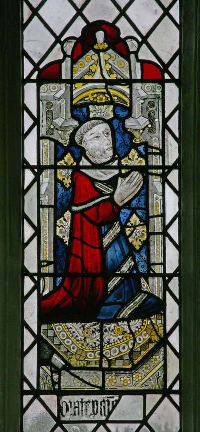 Window w6 depicting a donor - Robert Cavendish by English School
