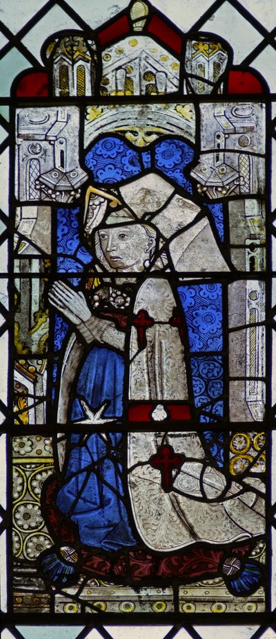 Window w6 depicting a donor - Ann Ogard Crane by English School