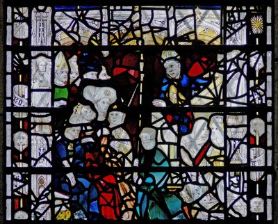 Window depicting a scene from the life of St Paulinus? by English School