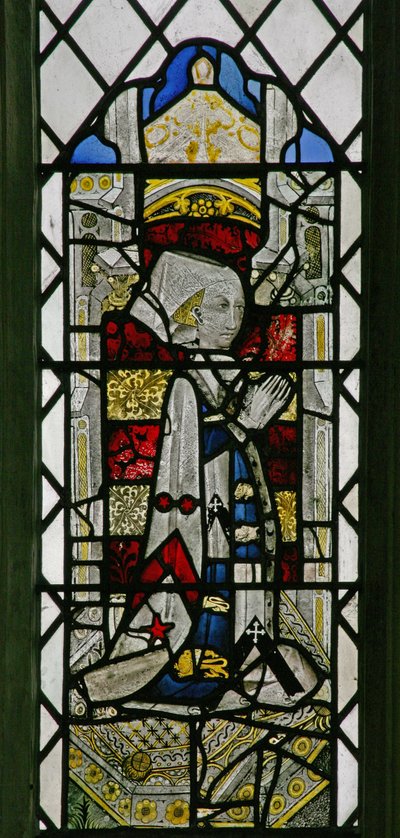 Window w7 depicting a donor - Anne Denstone by English School