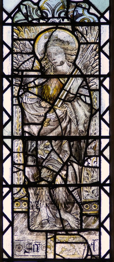 Window depicting the angelic Hierarchy: Archangel Raphael by English School