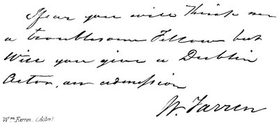 William Farren, Actor by English School