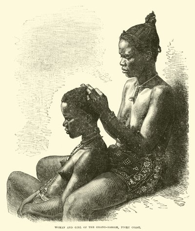Woman and girl of the Grand-Bassam, Ivory Coast by English School