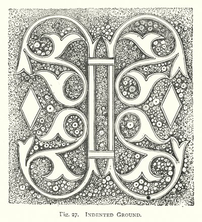 Wood carving: Indented ground (engraving) by English School