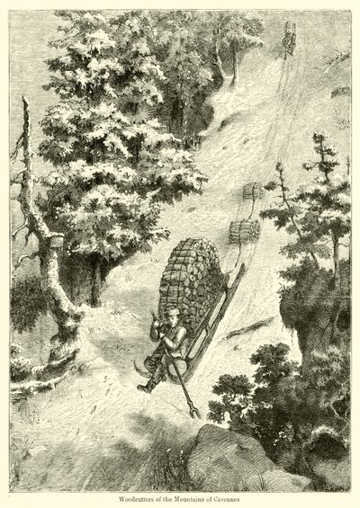 Woodcutters of the Mountains of Cevennes by English School