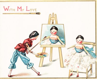 Wooden Doll Painting by English School