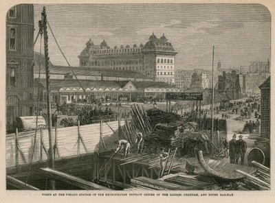 Works at the Pimlico Station of the Metropolitan District System by English School
