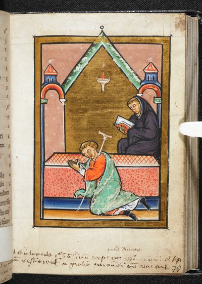 Cripple Praying at the Tomb of St Cuthbert, Illustration from 