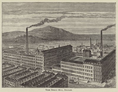 York Street Mill, Belfast by English School