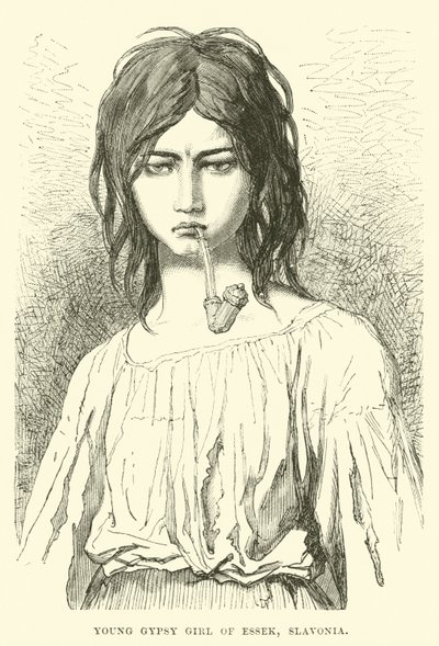 Young Gypsy Girl of Essek, Slavonia by English School