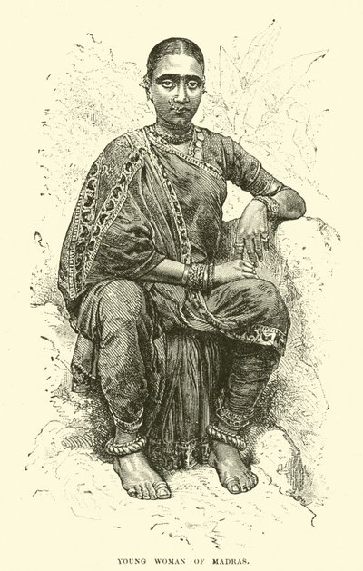 Young Woman of Madras by English School