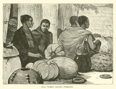 Zulu Women Selling Pumpkins by English School