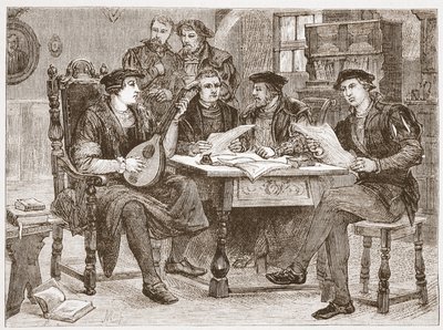 Zwingle among his friends by English School