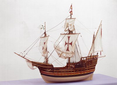 1:20 scale rigged model of the Santa Maria by English School English School