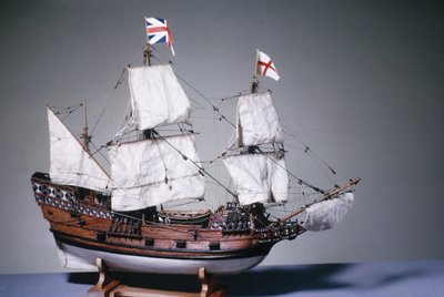 1:60 scale model of the Mayflower of 1620 by English School English School