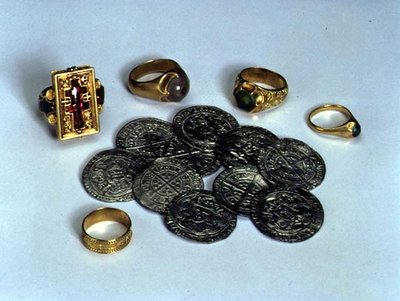 Rings from the Thame Hoard and Ten Silver Groats Found in the River Thame, Terminal Date 1457 by English School English School
