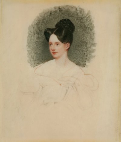 Unfinished portrait of Marianne Cregoe Colmare (later Mrs Baurton Bennett) c.1833-34 by English School English School